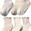 Simply Kids Baby Girls Socks Soft Cotton Non Slip Grips-0