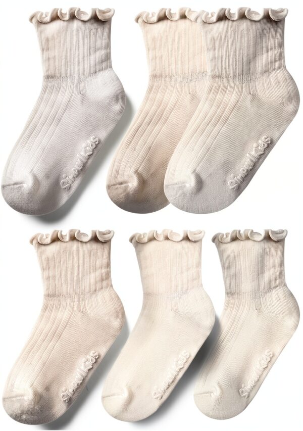 Simply Kids Baby Girls Socks Soft Cotton Non Slip Grips-0