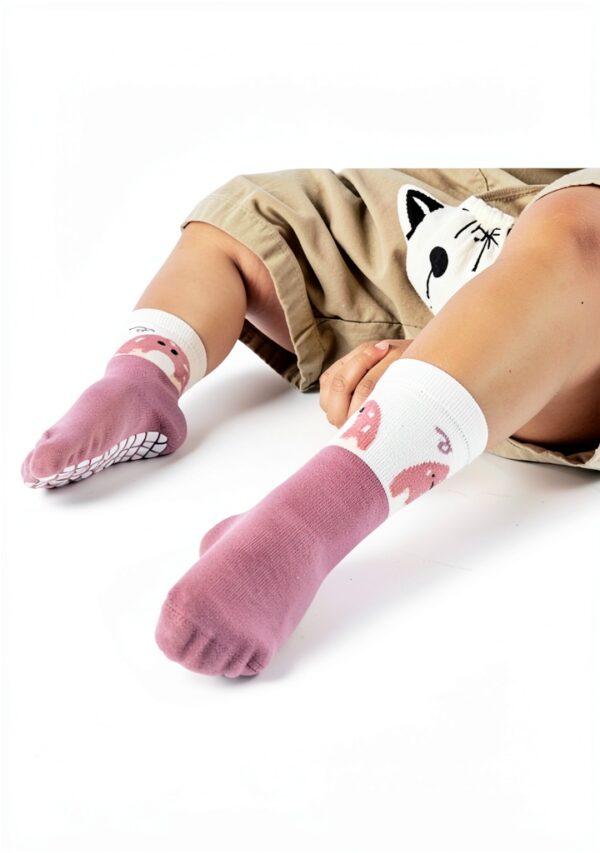 Baby Girls Non-Slip Socks Soft Cotton Grip Toddler Socks-5