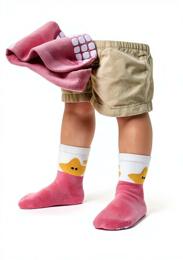 Baby Girls Non-Slip Socks Soft Cotton Grip Toddler Socks-3