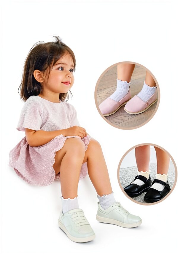 Simply Kids Baby Girls Socks Soft Cotton Non Slip Grips-2
