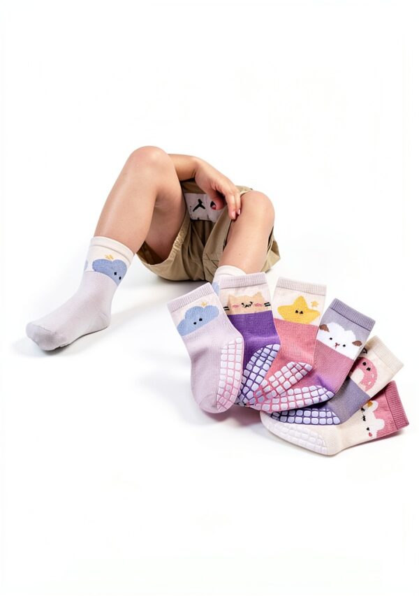 Baby Girls Non-Slip Socks Soft Cotton Grip Toddler Socks-1