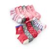 Baby Girls Non Slip Socks Cotton Grip Socks 12 Pairs-3
