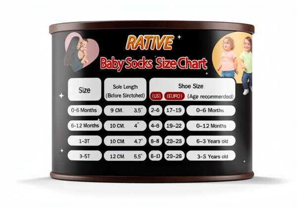 RATIVE Baby Girls Socks Non-Slip Grip Cotton All Seasons-1