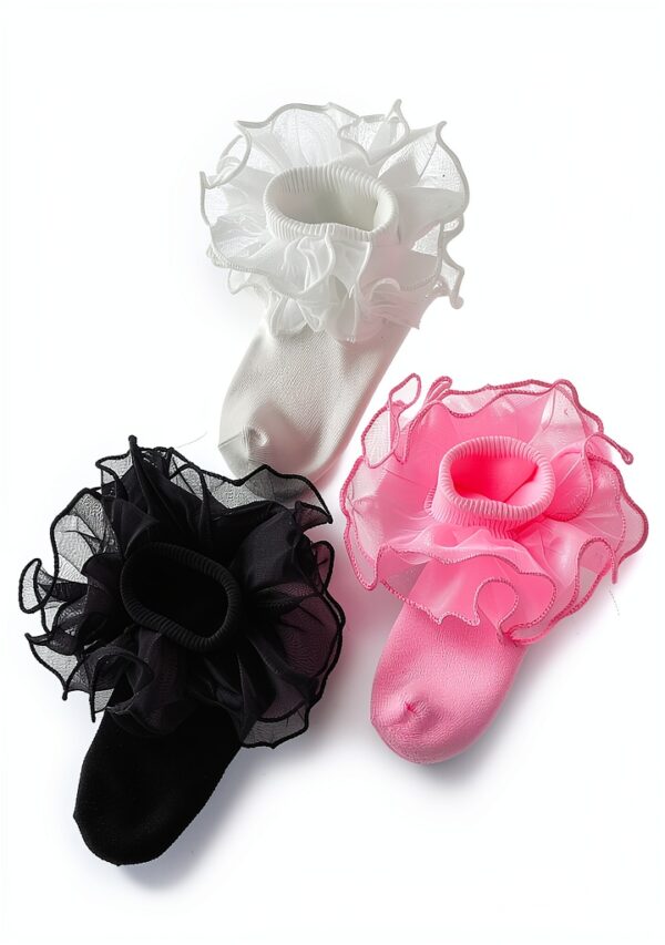 Girls Ruffle Socks Cotton Blend Ankle Socks for Toddlers-3