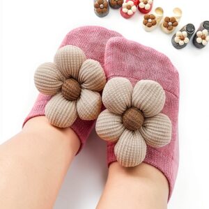 Baby Girls Socks Anti Slip Grip 0 6 Months Multicolor-0