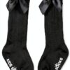 Baby Girls Knee High Socks Non Skid Stay Up Soft Bows-5