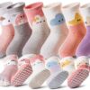 Baby Girls Non-Slip Socks Soft Cotton Grip Toddler Socks-0
