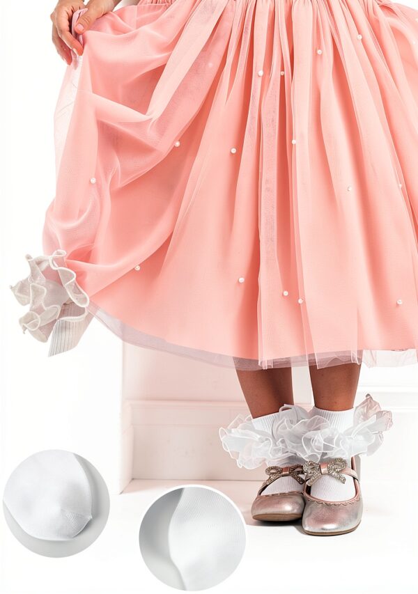 Girls Ruffle Socks Cotton Blend Ankle Socks for Toddlers-1