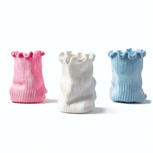 AniKigu Baby Girls Ruffle Socks Soft Cotton 6 Pairs-1