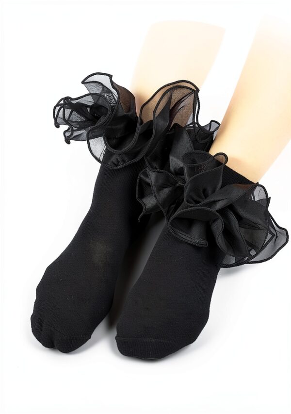 Girls Ruffle Socks Cotton Blend Ankle Socks for Toddlers-2